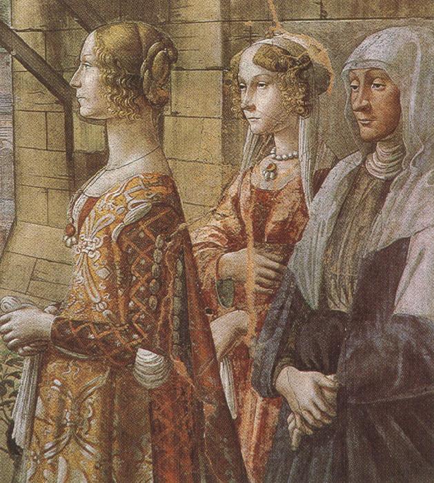 Sandro Botticelli Domenico Ghirlandaio,Stories of St John the Baptist,The Visitation (mk36) Spain oil painting art